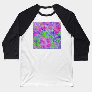 Purple and Green Vibrant Sparkle Abstract Baseball T-Shirt